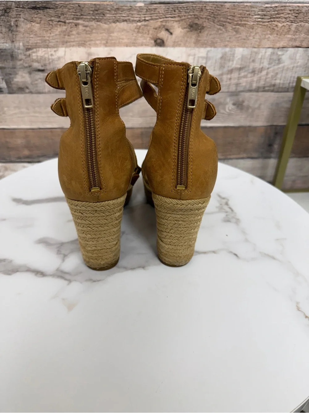 UGG Leather Wedge Kolfax Sandal